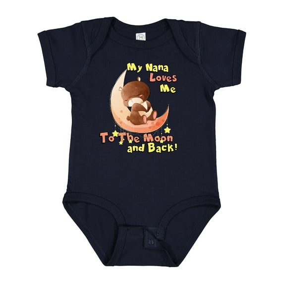 Inktastic My Nana Loves Me to the Moon and Back Boys or Girls Baby Bodysuit