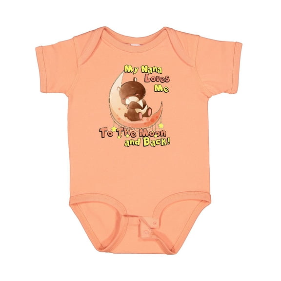Inktastic My Nana Loves Me to the Moon and Back Boys or Girls Baby Bodysuit