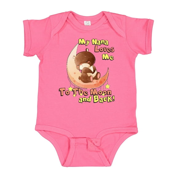 Inktastic My Nana Loves Me to the Moon and Back Boys or Girls Baby Bodysuit
