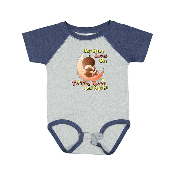 Inktastic My Nana Loves Me to the Moon and Back Boys or Girls Baby Bodysuit