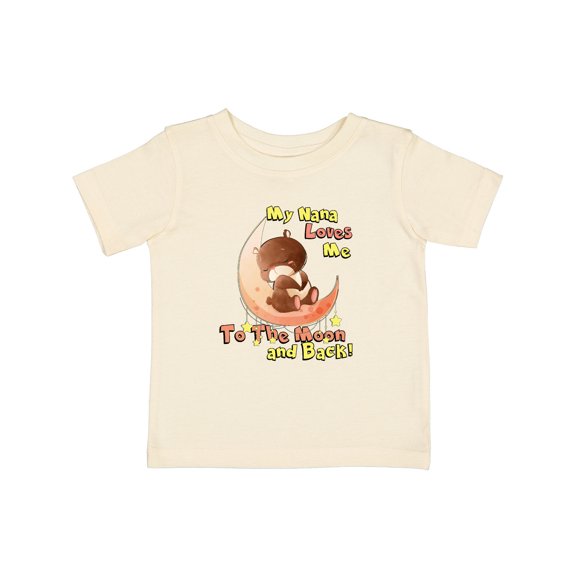 Inktastic My Nana Loves Me to the Moon and Back Boys or Girls Baby T-Shirt