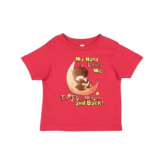 Inktastic My Nana Loves Me to the Moon and Back Boys or Girls Toddler T-Shirt