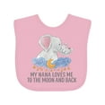 thumbnail image 1 of Inktastic My Nana Loves Me to the Moon and Back Elephants in Clouds Boys or Girls Baby Bib, 1 of 4