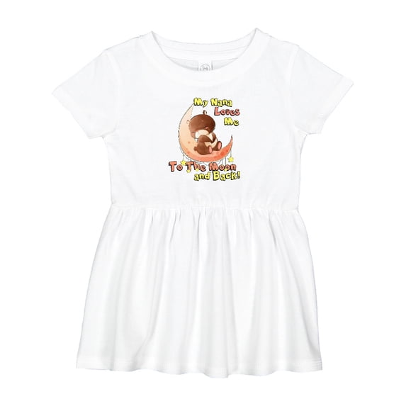 Inktastic My Nana Loves Me to the Moon and Back Girls Baby Dress