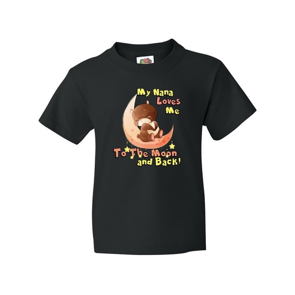 Inktastic My Nana Loves Me to the Moon and Back Youth T-Shirt