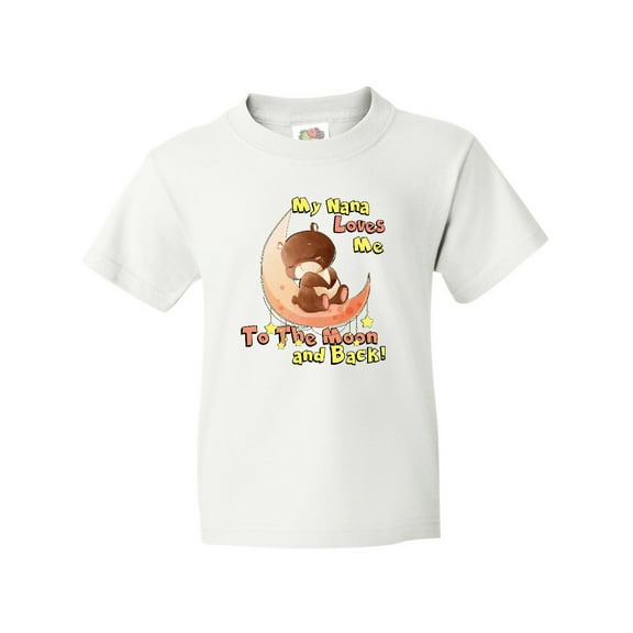 Inktastic My Nana Loves Me to the Moon and Back Youth T-Shirt