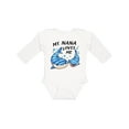 thumbnail image 1 of Inktastic My Nana Loves Me- whale shark Boys or Girls Long Sleeve Baby Bodysuit, 1 of 5