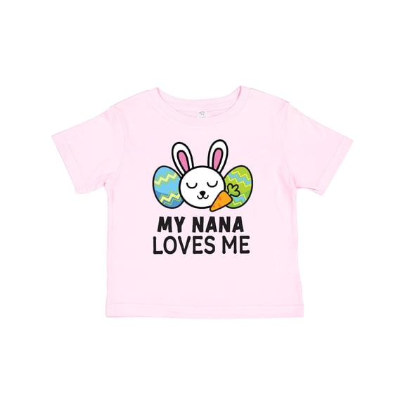 Inktastic My Nana Loves Me with Bunny and Easter Eggs Boys or Girls Baby T-Shirt