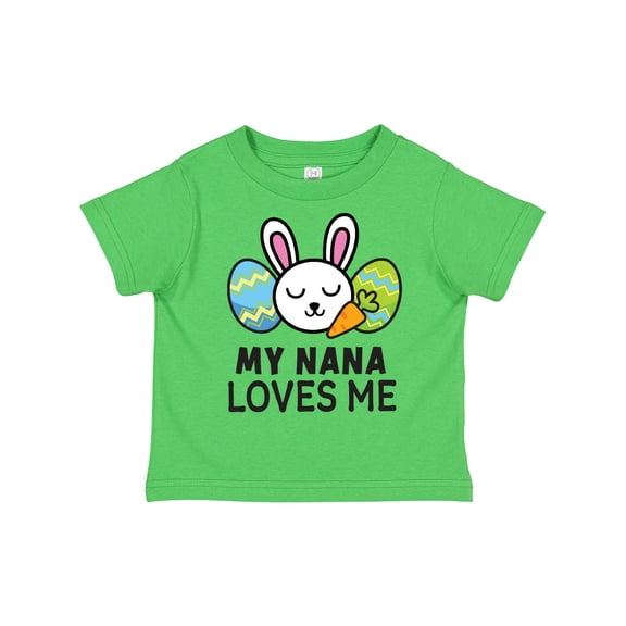 Inktastic My Nana Loves Me with Bunny and Easter Eggs Boys or Girls Toddler T-Shirt