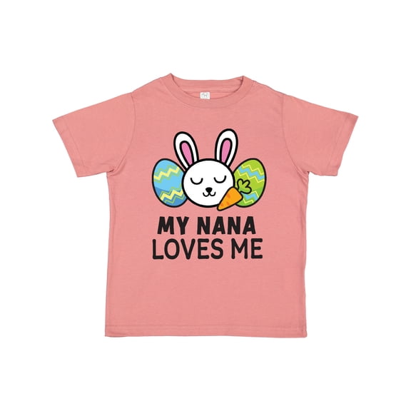 Inktastic My Nana Loves Me with Bunny and Easter Eggs Boys or Girls Toddler T-Shirt