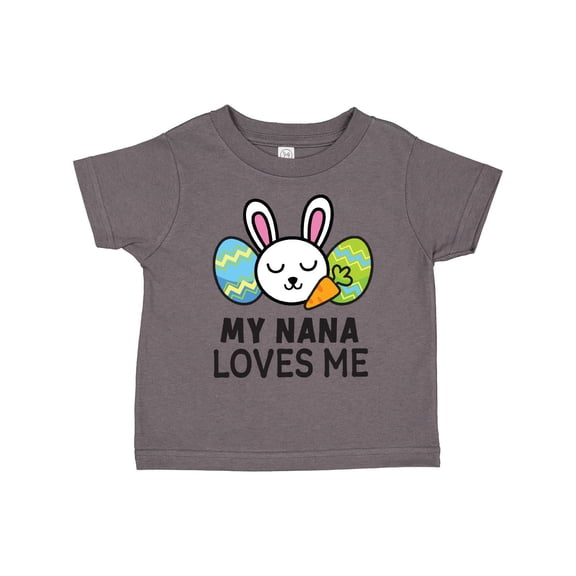 Inktastic My Nana Loves Me with Bunny and Easter Eggs Boys or Girls Toddler T-Shirt