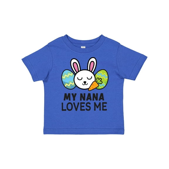 Inktastic My Nana Loves Me with Bunny and Easter Eggs Boys or Girls Toddler T-Shirt