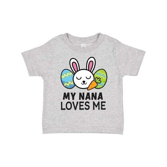 Inktastic My Nana Loves Me with Bunny and Easter Eggs Boys or Girls Toddler T-Shirt