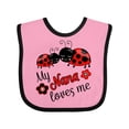thumbnail image 1 of Inktastic My Nana Loves Me with Cute Ladybugs Boys or Girls Baby Bib, 1 of 4