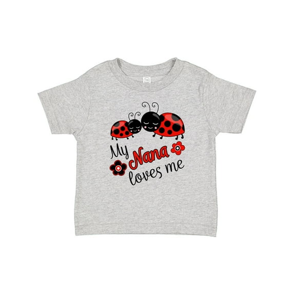 Inktastic My Nana Loves Me with Cute Ladybugs Boys or Girls Baby T-Shirt
