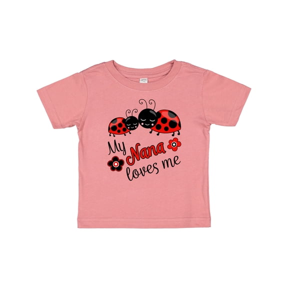 Inktastic My Nana Loves Me with Cute Ladybugs Boys or Girls Baby T-Shirt