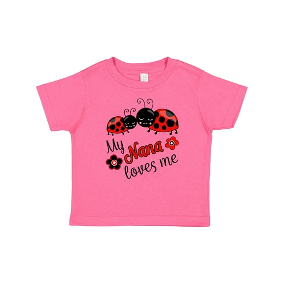 Inktastic My Nana Loves Me with Cute Ladybugs Boys or Girls Baby T-Shirt