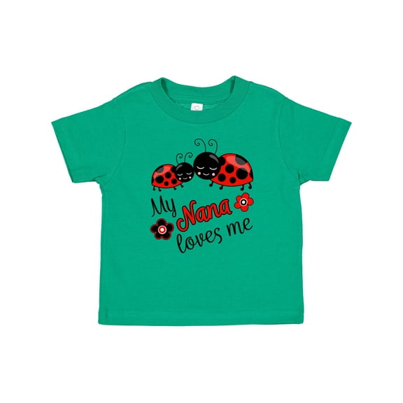 Inktastic My Nana Loves Me with Cute Ladybugs Boys or Girls Baby T-Shirt