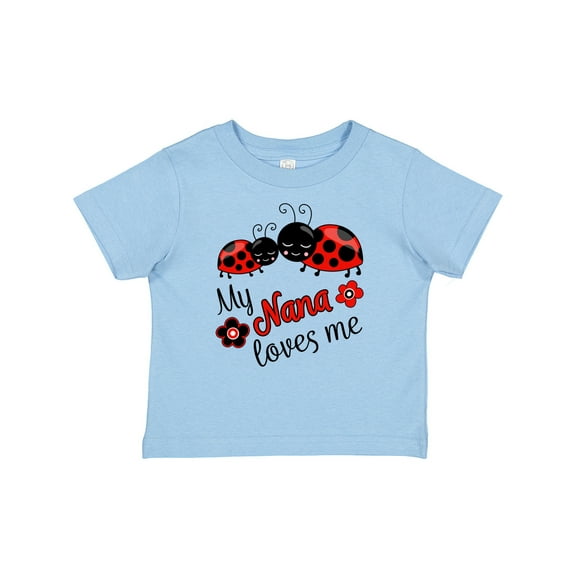 Inktastic My Nana Loves Me with Cute Ladybugs Boys or Girls Baby T-Shirt