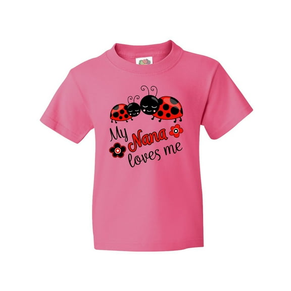 Inktastic My Nana Loves Me with Cute Ladybugs Youth T-Shirt