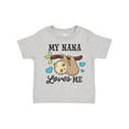 thumbnail image 1 of Inktastic My Nana Loves Me with Sloth and Hearts Boys or Girls Toddler T-Shirt, 1 of 5