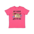 thumbnail image 1 of Inktastic My Nana Loves Me with Sloth and Hearts Youth T-Shirt, 1 of 5