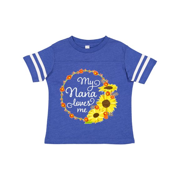 Inktastic My Nana Loves Me with Sunflower Wreath Boys or Girls Toddler T-Shirt