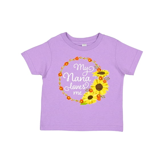 Inktastic My Nana Loves Me with Sunflower Wreath Boys or Girls Toddler T-Shirt