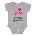 thumbnail image 1 of Inktastic My Nana Loves Me with Two Flamingos Boys or Girls Baby Bodysuit, 1 of 5