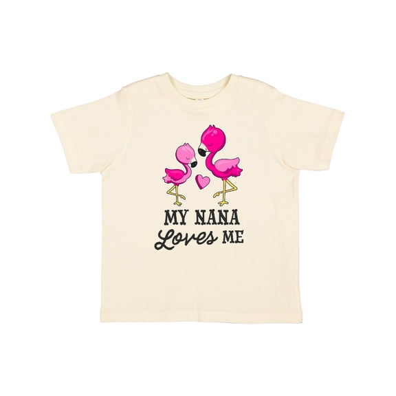 Inktastic My Nana Loves Me with Two Flamingos Boys or Girls Toddler T-Shirt