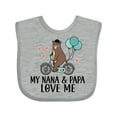 thumbnail image 1 of Inktastic My Nana Papa Love Me Grandchild Boys Baby Bib, 1 of 4