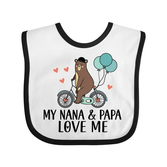 Inktastic My Nana Papa Love Me Grandchild Boys Baby Bib