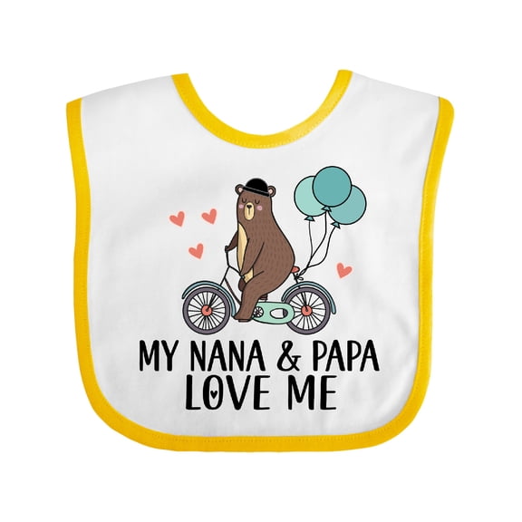 Inktastic My Nana Papa Love Me Grandchild Boys Baby Bib