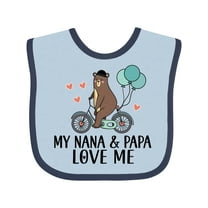 Inktastic My Nana Papa Love Me Grandchild Boys Baby Bib