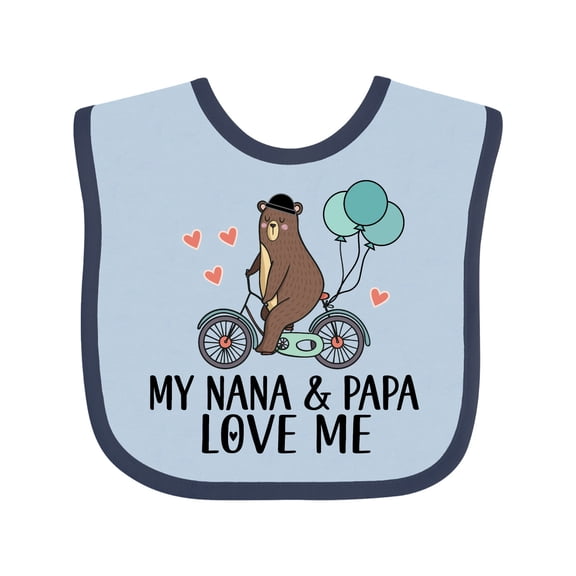 Inktastic My Nana Papa Love Me Grandchild Boys Baby Bib