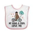 thumbnail image 1 of Inktastic My Nana Papa Love Me Grandchild Boys Baby Bib, 1 of 4