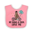 thumbnail image 1 of Inktastic My Nana Papa Love Me Grandchild Boys Baby Bib, 1 of 4