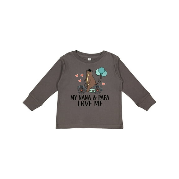 Inktastic My Nana Papa Love Me Grandchild Boys Long Sleeve Toddler T-Shirt