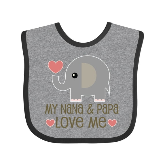 Inktastic My Nana and Papa Love Me Boys or Girls Baby Bib