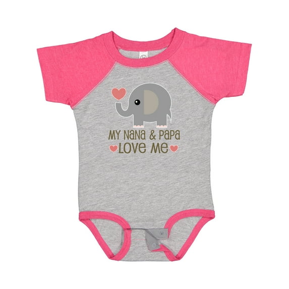 Inktastic My Nana and Papa Love Me Boys or Girls Baby Bodysuit