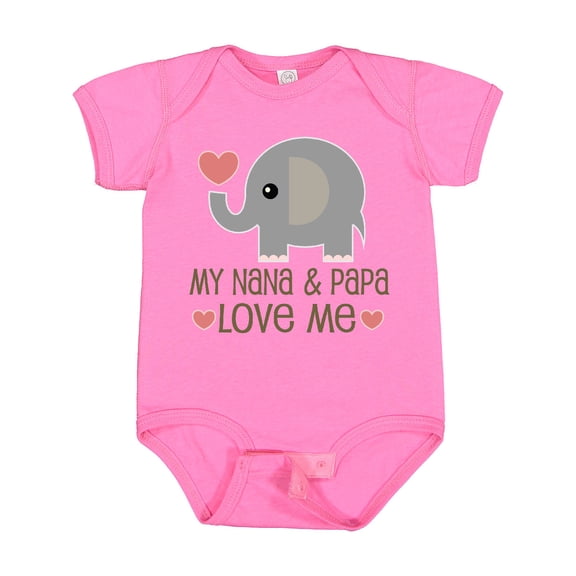 Inktastic My Nana and Papa Love Me Boys or Girls Baby Bodysuit