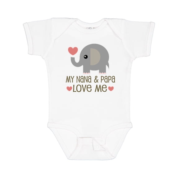 Inktastic My Nana and Papa Love Me Boys or Girls Baby Bodysuit