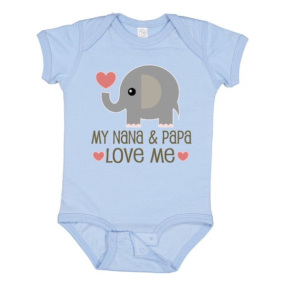Inktastic My Nana and Papa Love Me Boys or Girls Baby Bodysuit