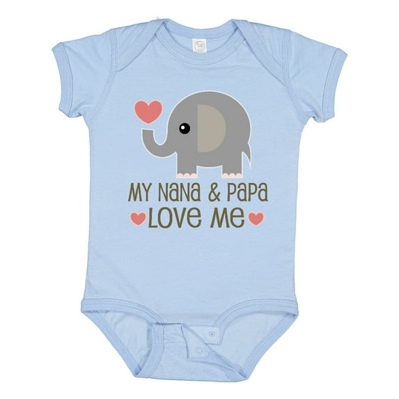 Inktastic My Nana and Papa Love Me Boys or Girls Baby Bodysuit