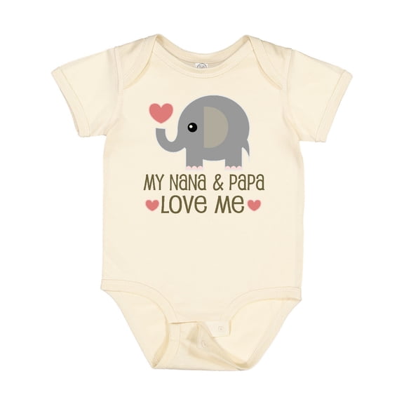 Inktastic My Nana and Papa Love Me Boys or Girls Baby Bodysuit