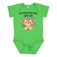 thumbnail image 1 of Inktastic My Nana and Papa Love Me with Cute Kitten and Flowers Boys or Girls Baby Bodysuit, 1 of 5