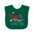 thumbnail image 1 of Inktastic My Nana and Papa Love Me with Hearts Boys or Girls Baby Bib, 1 of 4