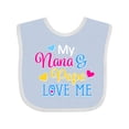 thumbnail image 1 of Inktastic My Nana and Papa Love Me with Hearts Boys or Girls Baby Bib, 1 of 4