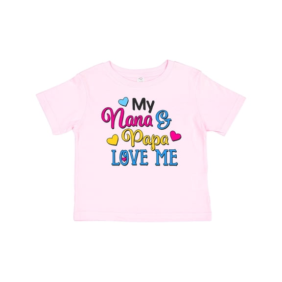 Inktastic My Nana and Papa Love Me with Hearts Boys or Girls Baby T-Shirt