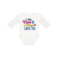 thumbnail image 1 of Inktastic My Nana and Papa Love Me with Hearts Boys or Girls Long Sleeve Baby Bodysuit, 1 of 5